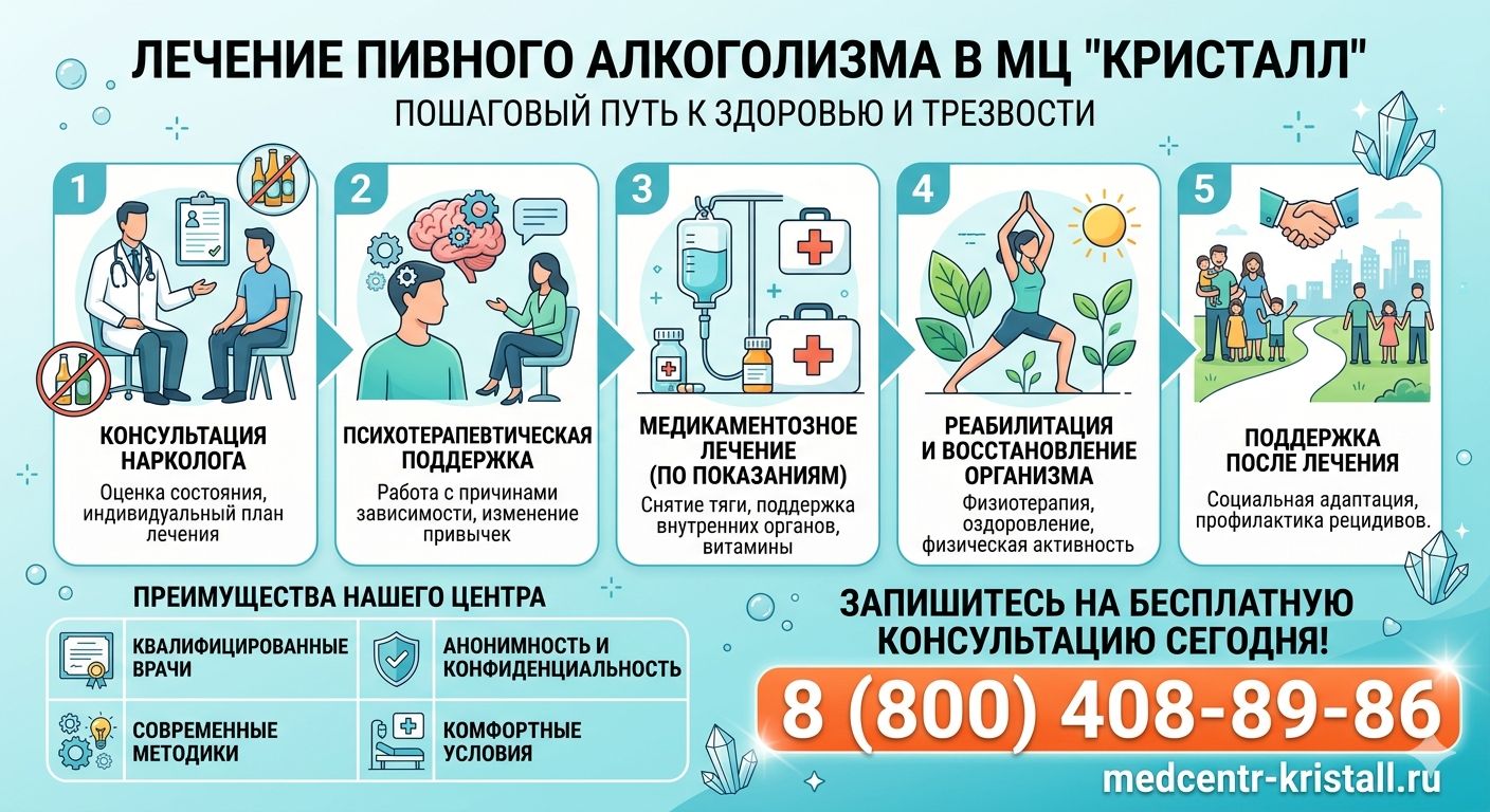 Инфографика услуги лечение пивного алкоголизма